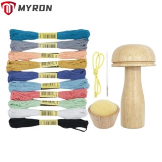 Myron เครื่องมือเย็บปะติดปะต่อกัน รูปเห็ด DIY