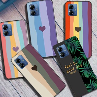 เคสโทรศัพท์มือถือ ซิลิโคนนิ่ม TPU พิมพ์ลายน่ารัก สีดํา สําหรับ Motorola Moto G14 Moto G14