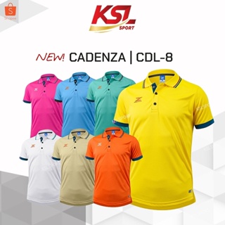 ใหม่!! เสื้อโปโลผู้ชาย CADENZA (คาเดนซ่า) รุ่น CDL-8 MEN ผ้า Micro polyester 100% ใส่บาย สีเหลือง/ฟ้า/ชมพู/ส้ม/ขาว/เข...