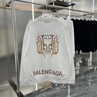 Baienclaga เสื้อกันหนาว คอกลม ผ้าฝ้าย สไตล์สปอร์ต ของแท้ สําหรับคู่รัก