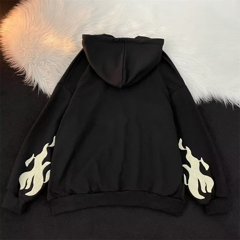 PannoFluxus เสื้อแจ็กเก็ตกันหนาว มีฮู้ด แบบบาง แต่งซิป สไตล์ฮิปฮอป สตรีท เหมาะกับฤดูใบไม้ร่วง สําหรับผู้ชาย และผู้หญิง