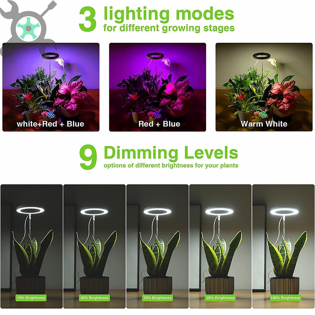 ไฟปลูกต้นไม้ LED 48 ดวง หรี่แสงได้ 3 ตัวจับเวลา 9 ระดับ ปรับความสูงได้ สําหรับปลูกพืชในร่ม ไฟปลูกต้นไม้ ไฟเลี้ยงต้นไม้ LED Grow Light ปลูกต้นไม้ ไฟปลูกต้นไม้ full spectrum ไฟปลุกต้นไม้ ไฟช่วยต้นไม้ตัวเร็ว ปรับความสว่างได้ - รูปที่ 5