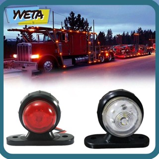 Yveta ไฟหรี่ Led DC 12V 24V กันน้ํา สีแดง ขาว แดง เหลือง 2 ชิ้น