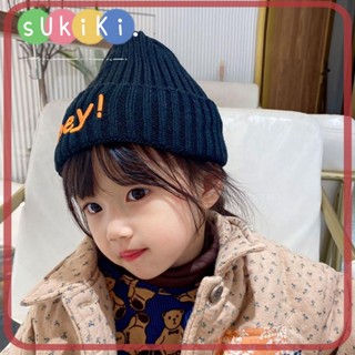 Sukiki หมวกถัก กันลม น่ารัก ฤดูใบไม้ร่วง ฤดูหนาว หมวกบีนนี่