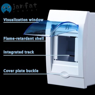 Janfat กล่องเบรกเกอร์ไฟฟ้า พลาสติกใส แบบติดผนัง สําหรับกลางแจ้ง