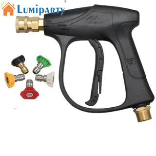 Lumiparty ชุดปืนฉีดน้ําแรงดันสูง 1/4 นิ้ว 3000 Psi พร้อมหัวฉีดโฟม 5 หัว สําหรับล้างรถยนต์