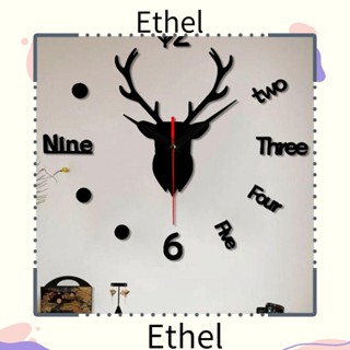 Ethel1 DIY นาฬิกาแขวนผนัง สไตล์โมเดิร์น ตกแต่งบ้าน สติกเกอร์ กาวในตัว เงียบ ควอตซ์