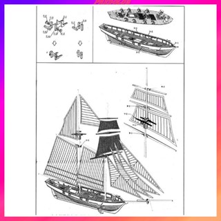 [Predolo2] ชุดตัวต่อเรือใบ 3D แบบไม้ DIY สําหรับออฟฟิศ สอน นิทรรศการ