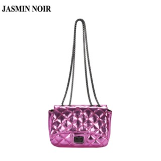 Jasmin NOIR กระเป๋าสะพายไหล่ ลายสก๊อต แต่งสายโซ่ แฟชั่นสําหรับสตรี