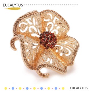 Eutus แหวนเพทาย ลายดอกไม้ ขนาดใหญ่ ปรับได้ สไตล์อินเดีย เรโทร เครื่องประดับแฟชั่น สําหรับผู้หญิง