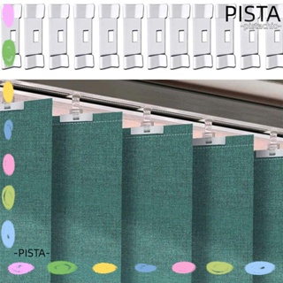 Pista แถบเหล็กแนวตั้ง สีขาว ติดตั้งง่าย อเนกประสงค์ สําหรับซ่อมแซมผ้าม่านหน้าต่าง 12 ชิ้น