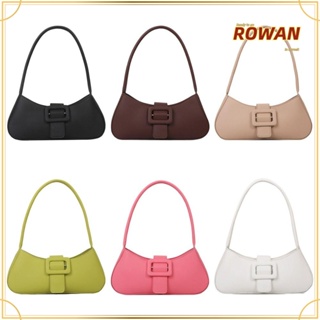 Rowans กระเป๋าถือ กระเป๋าสะพายไหล่ ใต้วงแขน หนัง PU สีพื้น เรียบง่าย สําหรับสตรี