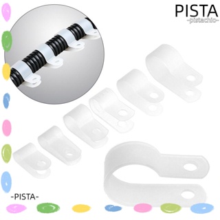 Pista คลิปหนีบสายเคเบิล ชนิด R พลาสติก ไนล่อน ทนทาน 10 ชิ้น