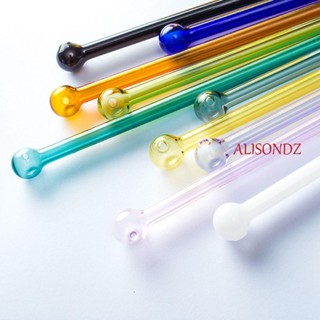 Alisondz หลอดดูดเครื่องดื่ม สุนทรีย์บนโต๊ะอาหาร ที่มีสีสัน ใส อุปกรณ์ปาร์ตี้