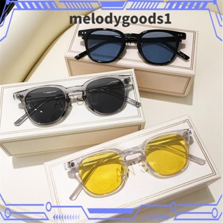 Melodygoods1 แว่นกันแดด UV400 ทรงสี่เหลี่ยม สีดํา สไตล์วินเทจ