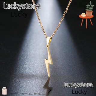 Lucky จี้สายโซ่ยาว โลหะ ทนทาน สําหรับผู้หญิง 1 ชิ้น