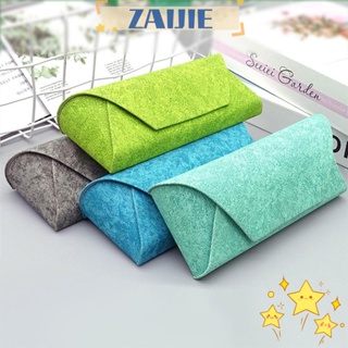 Zaijie24 กระเป๋าแว่นตากันแดด หนัง PU น้ําหนักเบา สีพื้น 4 สี สําหรับผู้ชาย