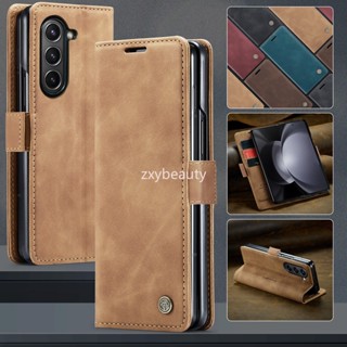 เคสโทรศัพท์มือถือหนัง ฝาพับแม่เหล็ก พร้อมช่องใส่บัตร หรูหรา สําหรับ Samsung Z Fold 5 4 2023 5G ZFold5 ZFold4 Fold5 Fold4 Flod