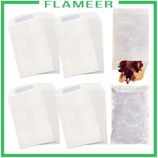 [Flameer] ถุงกระดาษกึ่งโปร่งแสง สําหรับใส่ของขวัญวันเกิด งานแต่งงาน 100 ชิ้น