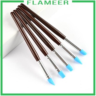 [Flameer] เครื่องมือปากกาซิลิโคน โพลิเมอร์ สําหรับแกะสลักดินเผา 5 ชิ้น