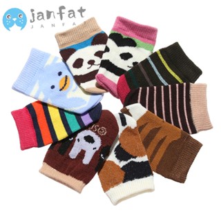 Janfat ถุงเท้าลายการ์ตูน กันลื่น 9x5 ซม. 4 ชิ้น
