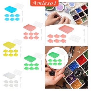 [Amleso1] ถาดใส่ปากกาปักครอสสติตช์คริสตัล 5D DIY