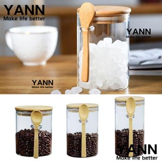 Yann1 ขวดโหลแก้ว แบบพกพา สําหรับใส่อาหาร ข้าวโอ๊ต กาแฟ บาร์