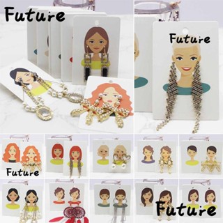 Future แผ่นบอร์ดการ์ดแสดง ลายการ์ตูน สวยงาม DIY สําหรับโชว์ต่างหู 100 ชิ้น