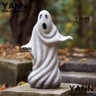 Yann1 ฟิกเกอร์เรซิ่น รูปปั้นผีฮาโลวีน DIY สําหรับตกแต่งสวน