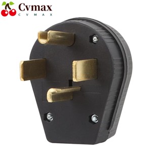 Cvmax NEMA ปลั๊กไฟ AC ตัวผู้ 14-30P NEMA 14-30P ปลั๊กมาตรฐาน AC125V-250V 30 a PA66nylon 3 ขั้ว 3 สาย ปลั๊กใบพัดตรง สําหรับช่างไฟฟ้า