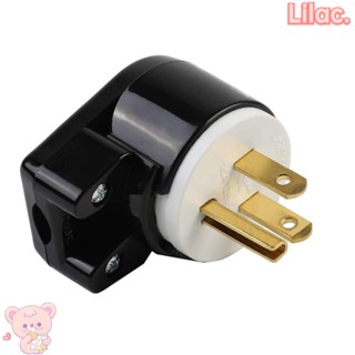 Lilac ปลั๊กเชื่อมต่อ AC 125v PA ไนล่อน USA ตัวผู้ 5-15p ปรับได้ สีดํา ทองแดง ทนทาน สําหรับช่างไฟฟ้า DIY 2 ชิ้น