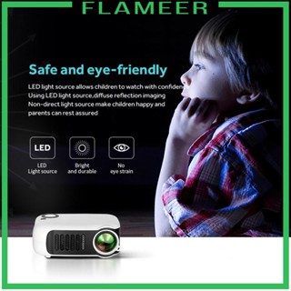 [Flameer] อะแดปเตอร์เครื่องเล่นมีเดียวิดีโอ USB อินเตอร์เฟซ UK พร้อมไฟ 1000 Lumens 13.5x9.7x5 ซม. พร้อมลําโพง สําหรับเด็ก ของขวัญ