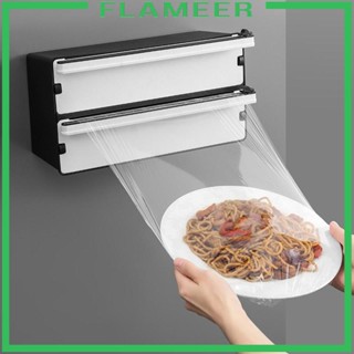 [Flameer] กล่องเก็บฟิล์มฟอยล์ แบบติดผนัง ทนทาน ใช้ซ้ําได้ 2 in 1