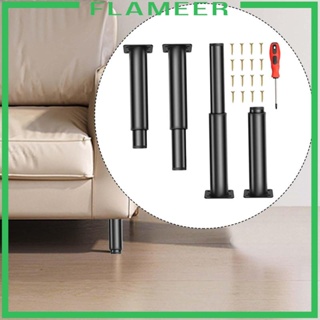 [Flameer] ขารองเฟอร์นิเจอร์ ปรับได้ สีดํา สําหรับโต๊ะ ตู้กาแฟ 4 ชิ้น