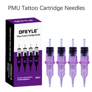 Ofeyle ตลับหมึกสักคิ้วถาวร PMU SMP นุ่ม สีม่วง 20 ชิ้น