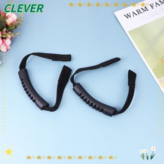 Clever ที่จับพลาสติก PVC สีดํา สําหรับพนักพิงศีรษะรถยนต์ 2 ชิ้น