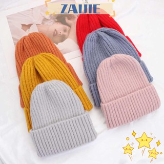 Zaijie24 หมวกบีนนี่ หมวกบีนนี่ ผู้หญิง ผู้ชาย หมวกบีนนี่ หมวกกะโหลก อบอุ่น