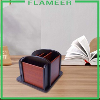 [Flameer] กล่องไม้ 4 ช่อง ทนทาน สไตล์โมเดิร์น สําหรับใส่ดินสอ เครื่องสําอาง ในห้องนอน สํานักงาน