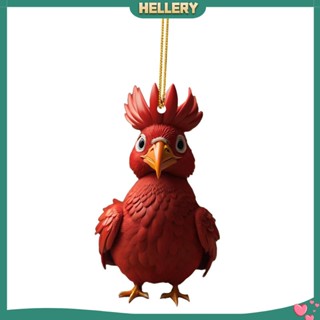 [HelleryTH] จี้ตุ๊กตาไก่ สําหรับแขวนตกแต่งต้นคริสต์มาส รถยนต์ บ้านใหม่