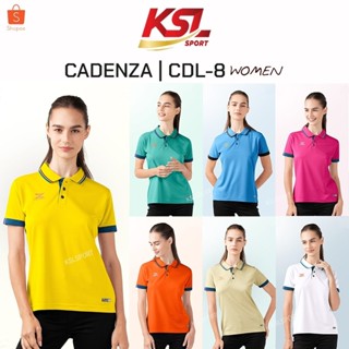 ใหม่!! เสื้อโปโลผู้หญิง CADENZA (คาเดนซ่า) รุ่น CDL-8 Y ผ้า Micro polyester 100% ใส่บาย สีเหลือง/ฟ้า/ชมพู/ส้ม/ขาว/เขี...