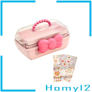 [HOMYL2] กล่องเก็บเครื่องประดับ ที่คาดผม สร้อยคอ กิ๊บติดผม 3 ชั้น อเนกประสงค์