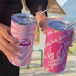 Wonda แก้วน้ําสเตนเลส มีฉนวนกันความร้อน ขนาดใหญ่ 400 มล. สีชมพู สําหรับตุ๊กตาบาร์บี้ ของขวัญ