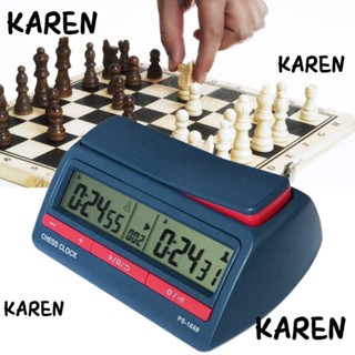 Karen นาฬิกาจับเวลาดิจิทัล อเนกประสงค์ แบบพกพา สําหรับเล่นเกมกระดานหมากรุก