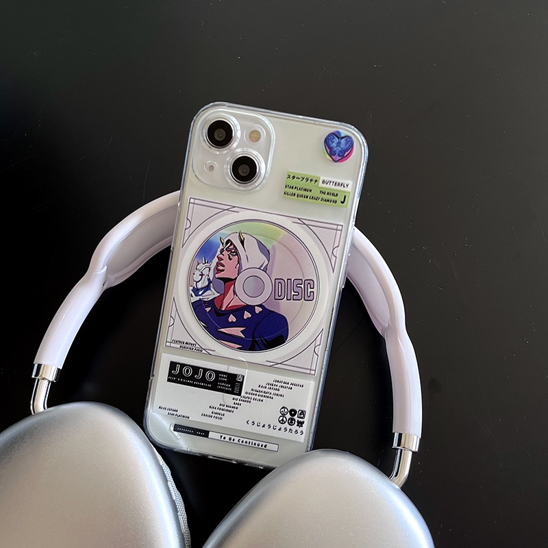 เคสโทรศัพท์มือถือ TPU กันกระแทก ลาย JoJo Disc สําหรับ IPhone 14 Pro Max 14 13 12Pro 11 X