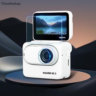 Timehebay ฟิล์มกระจกนิรภัยกันรอยหน้าจอ แบบแข็ง สําหรับ Insta360 GO3 G02