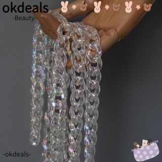 Okdeals สายโซ่อะคริลิคใส แบบเปลี่ยน สําหรับกระเป๋าถือ