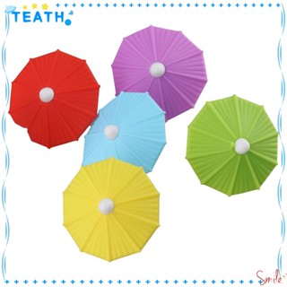 Teath มาร์กเกอร์ติดกระจกไวน์ ซิลิโคน ขนาดเล็ก ใช้ซ้ําได้ 6 สี สําหรับตกแต่งบาร์ 12 ชิ้น