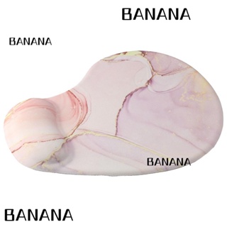 Banana1 แผ่นรองเมาส์ กันลื่น กันน้ํา ลายหินอ่อน สีชมพู สําหรับบ้าน