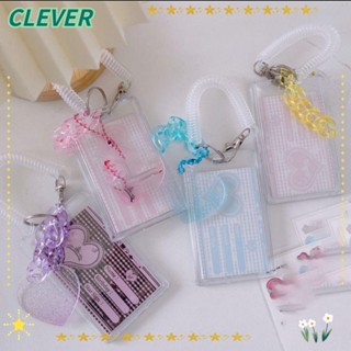 Clever ซองใส่บัตรประจําตัว ป้ายชื่อ พลาสติกอะคริลิคใส แนวนอน ขนาด 3 นิ้ว แบบพกพา 2 ชิ้น