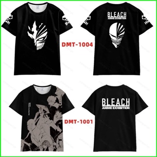 เสื้อยืดแขนสั้น พิมพ์ลายอนิเมะ Bleach Toushirou Kurosaki Ichigo 3 มิติ พลัสไซซ์ สไตล์ฮาราจูกุ สําหรับผู้หญิง และผู้ชาย